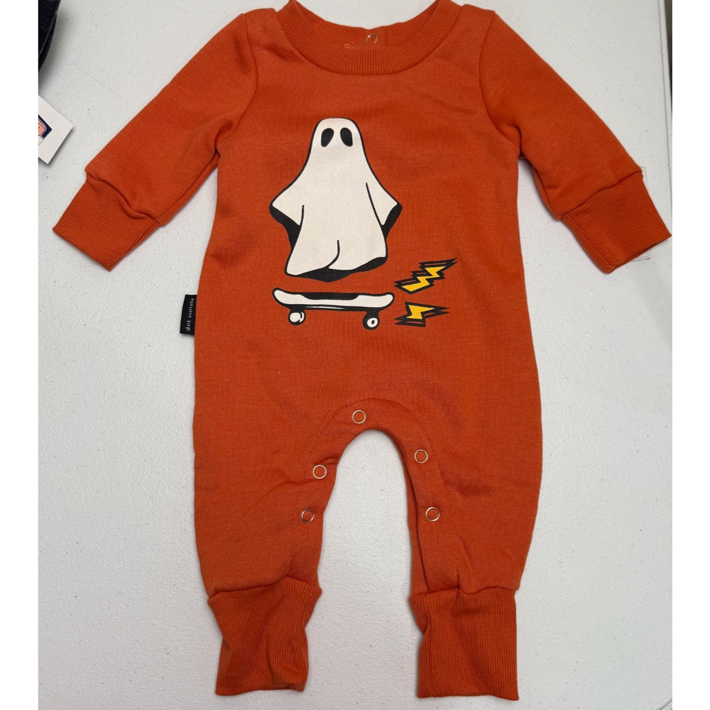 Dot Australia Skating Ghost Jumpsuit Size 3-6 Months Halloween Unisex Skateboard